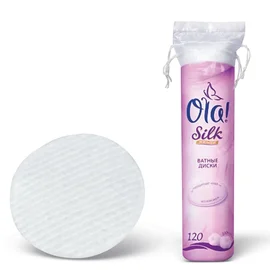 Ватные диски (Ola! Silk Sense, 100% хлопок, белые, 120 шт/упак, 35 упак/кор)