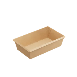 Контейнер (1ЕА, OneClick bottom 800/b, без крышки, крафт, 800 мл, 120/200*100/180*55 мм, 50 шт/упак, 6 упак/кор, OCbot800/b)