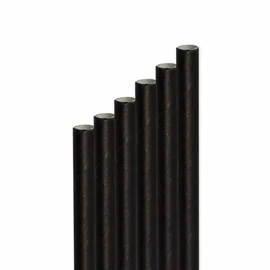 Бумажные трубочки (прямые, 6*200 мм, черный цвет, 100 шт/упак, 90 упак/кор)
