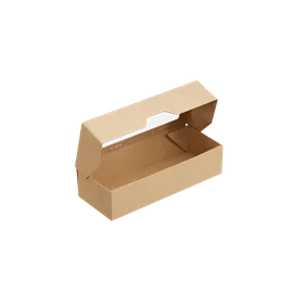 Контейнер (1ЕА, OneBox 500/b, с крышкой, крафт, 500 мл, 70/170/40 мм, 25 шт/упак, 14 упак/кор, OB500/b)