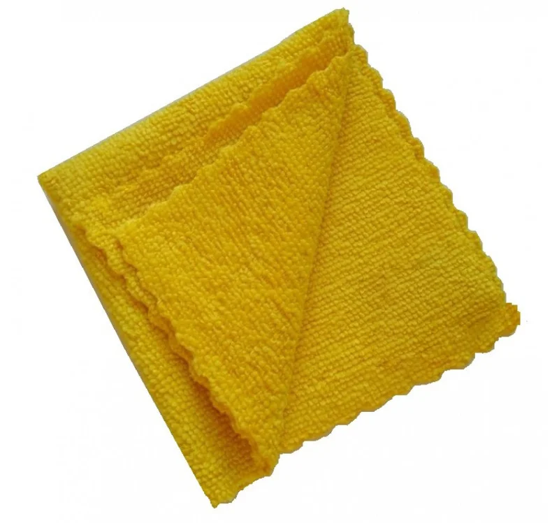 Салфетки (микрофибра, 29*29 см, 200 гр/м2, желтый цвет, 400 шт/кор, махра)