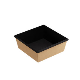 Контейнер (1ЕА, OneClick bottom 1250/bBL, без крышки, черный цвет, 1250 мл, 165/165*145/145*65 мм, 50 шт/упак, 6 упак/кор, OCbot1250/bBL)