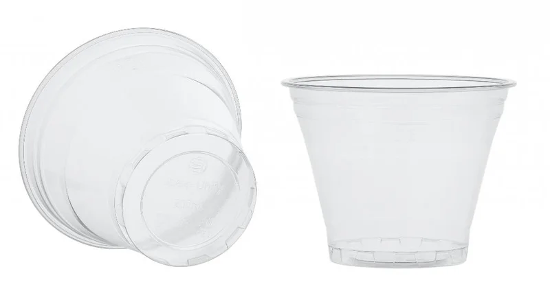 Стакан пластиковый (200 мл, прозрачный цвет, ПЭТ Шейкер, Упакс-Юнити, 50 шт/упак, 20 упак/кор, D=95 мм)