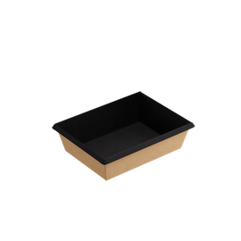 Контейнер (1ЕА, OneClick bottom 500/bBLACK, без крышки, черный цвет, 500 мл, 120/160*100/140*45 мм, 50 шт/упак, 8 упак/кор, OCbot500/bBL)