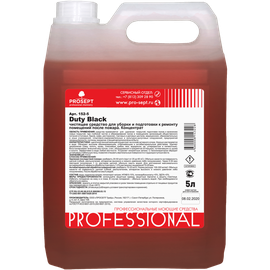 Средство (для уборки помещений после пожара, PROSEPT, Duty Black, 5 л, 4 шт/кор, с дезинфицирующим эффектом, концентрат (152-5))