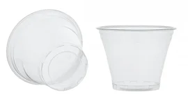 Стакан пластиковый (200 мл, прозрачный цвет, ПЭТ Шейкер, Упакс-Юнити, 50 шт/упак, 20 упак/кор, D=95 мм)