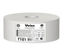 Бумага туалетная (VEIRO, 1-сл макул., Professional Basic, T-101, 450 м, 6 рул/упак)