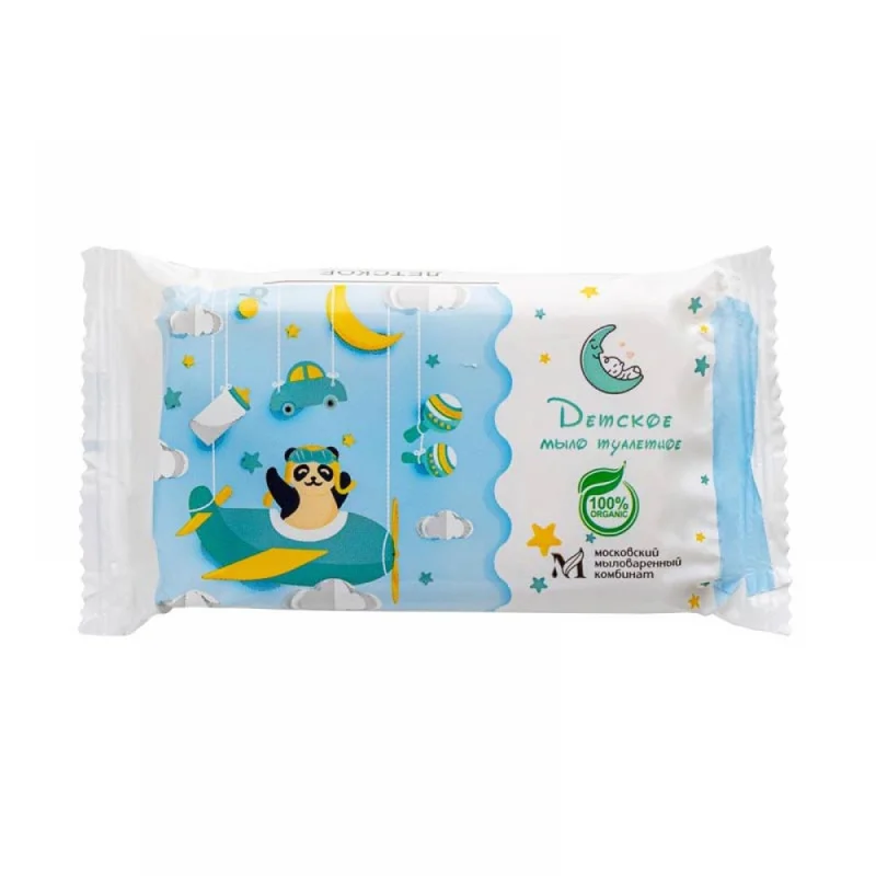 Мыло (туалетное твердое, Детское, 100 гр, (в цветной упаковке))