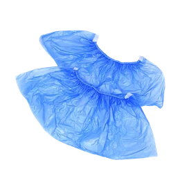 Бахилы одноразовые (полиэт., 17 мкм., голубой цвет, 100 шт/упак, 80 упак/кор)