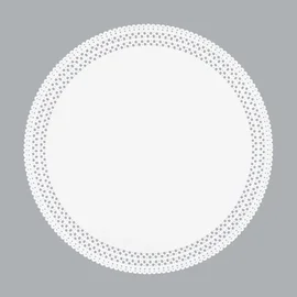 Салфетки бумажные (AVIORA, ажурная круглая, 24 см, белый цвет, 250 шт/упак, 104-058)