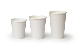 Стакан бумажный (одноразовый, 2 сл., ThermoCup, белый цвет, без печати, 300/410 мл, 20 шт/упак, 20 упак/кор, (320001))