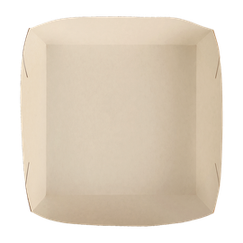 Упаковка (DoEco, TRAY 550, 139/139/40 мм, крафт, 50 шт/упак, 6 упак/кор, с ламинацией)