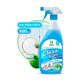 Средство (для мытья стекол и зеркал, GraSS, Clean glass, 600 мл, 8 шт/кор, голубая лагуна (125247))