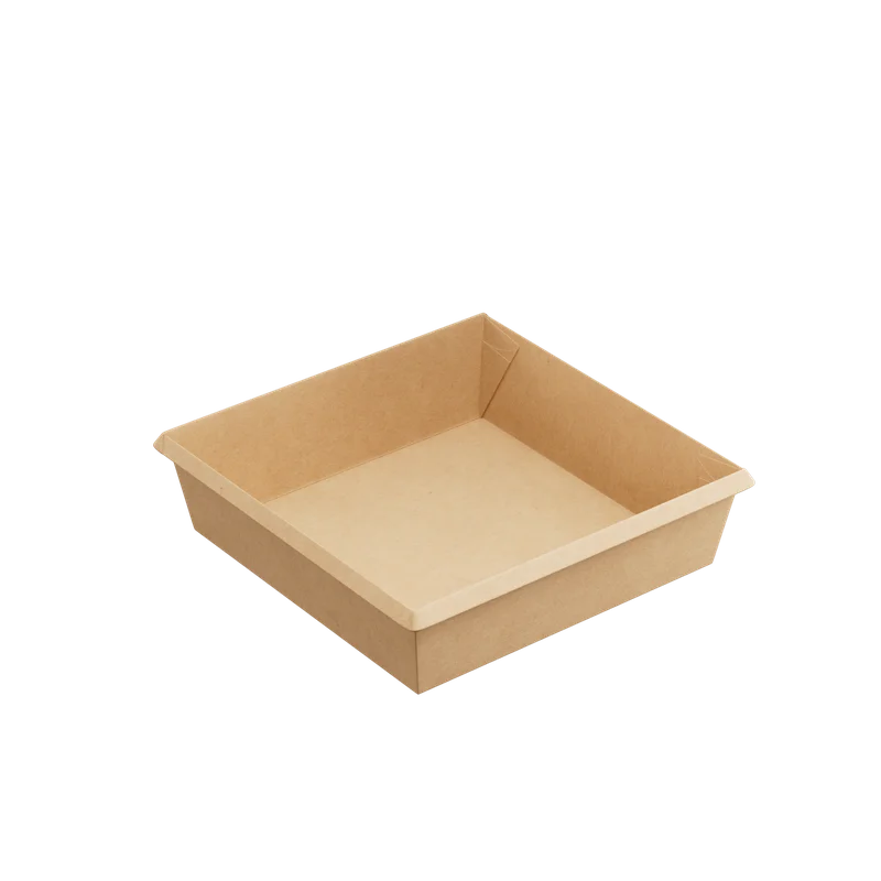 Контейнер (1ЕА, OneClick bottom 950/b, без крышки, крафт, 950 мл, 165/165*150/150*45 мм, 50 шт/упак, 6 упак/кор, OCbot950/b)