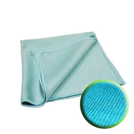 Салфетки (микрофибра для стекол и зеркал, 30*30 см, 270 гр/м2, бирюзовый цвет, 300 шт/кор)