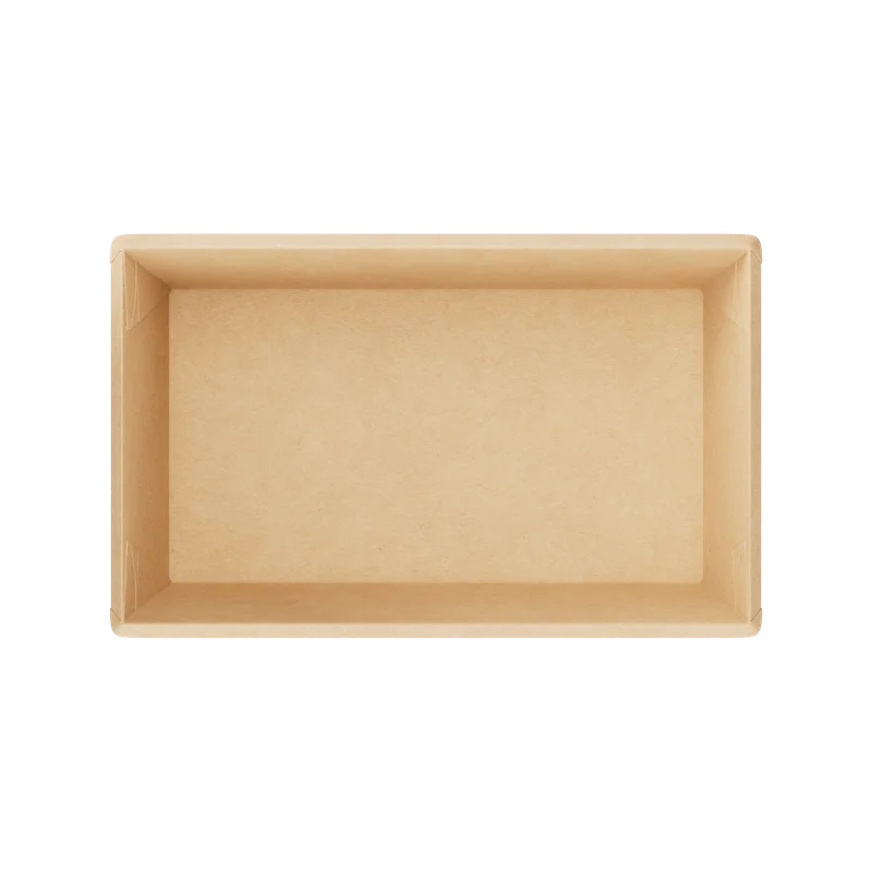 Контейнер (1ЕА, OneClick bottom 800/b, без крышки, крафт, 800 мл, 120/200*100/180*55 мм, 50 шт/упак, 6 упак/кор, OCbot800/b)