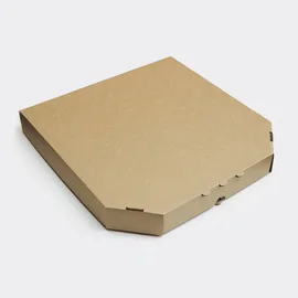 Упаковка (Коробка для пиццы, гофрокартон, размер 250*250*40 мм, бурый, 50 шт/уп, скошенные углы)