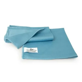 Салфетки (микрофибра для стекол и зеркал, ГОРНИЦА, 35*35 см, 280 г/м2, голубой цвет, 50 шт/кор, 406-133)