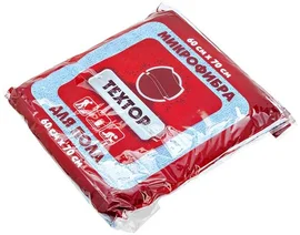 Тряпка для пола (микрофибра, 60*70 см, Textop, индивидуальная упаковка, 100 шт/кор)