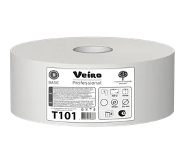 Бумага туалетная (VEIRO, 1-сл макул., Professional Basic, T-101, 450 м, 6 рул/упак)