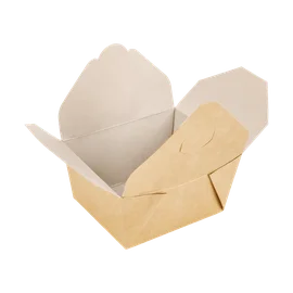 Упаковка (DoEco, FOLD BOX 600, крафт, 110/90/73 мм, 25 шт/упак, 15 упак/кор, с ламинацией)