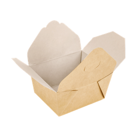 Упаковка (DoEco, FOLD BOX 600, крафт, 110/90/73 мм, 25 шт/упак, 15 упак/кор, с ламинацией)