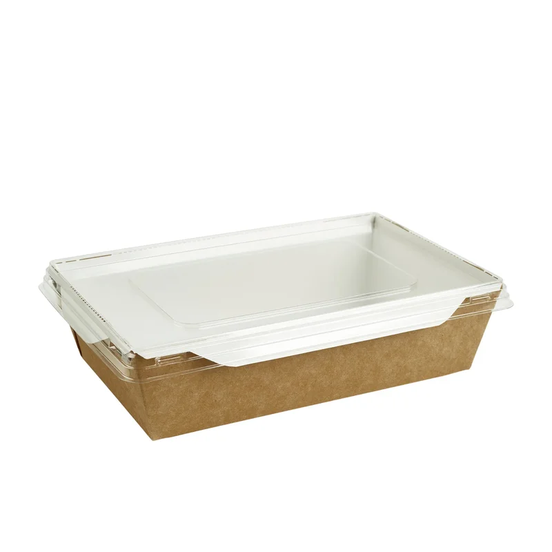 Контейнер (DoEco, OpSalad 1000, без крышки, крафт,  222/162/55 мм, 50 шт/упак, 6 упак/кор)