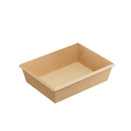 Контейнер (1ЕА, OneClick bottom 1000/b, без крышки, крафт, 1000 мл, 150/200*130/180*55 мм, 50 шт/упак, 6 упак/кор, OCbot1000/b)