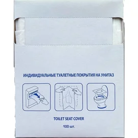 Бумажные покрытия на унитаз (1/4 слож, 100 шт/упак, 16 упак/кор, 104-019)