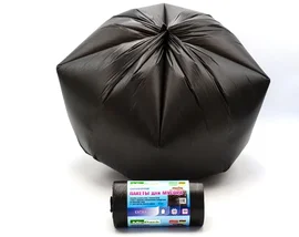 Мешки для мусора (ПНД, MirPack, 30л, 50*60 см, черный цвет, 12 мкр, 50 шт/рул, 15 шт/кор, EXTRA, 3050500)