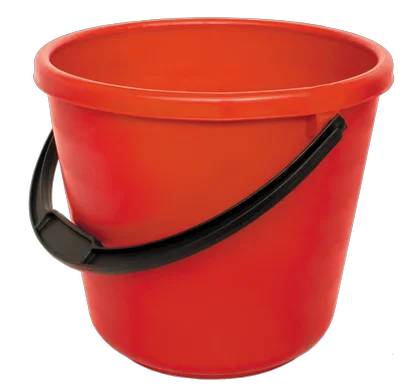 Ведро (10 л, 300*255 мм, мерная шкала, красный цвет, (321798))