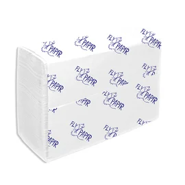 Полотенца бумажные (Torus, Z-сложение, FlyPapir Premium, 2-сл, 100% целлюлоза, 180 листов/упак, 20 упак/кор, 272182-Ц)