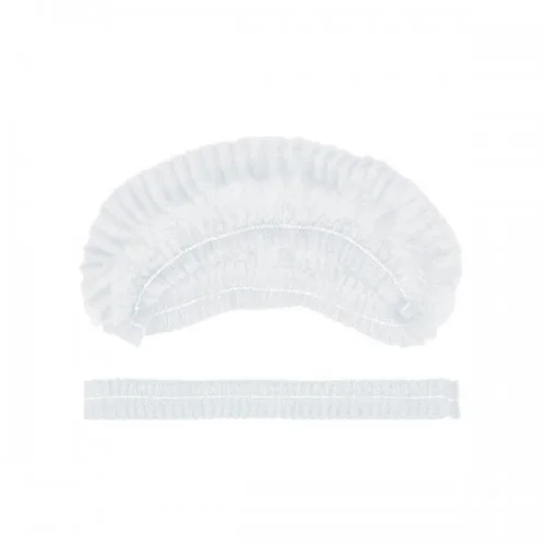 Шапочка (из нетканого материала с одной резинкой, Шарлотта, белый цвет, 100 шт/упак, 10 упак/кор)(UNITE)
