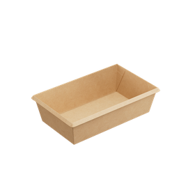 Контейнер (1ЕА, OneClick bottom 800/b, без крышки, крафт, 800 мл, 120/200*100/180*55 мм, 50 шт/упак, 6 упак/кор, OCbot800/b)