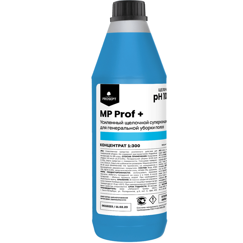 Средство (для поверхностей усиленное низкопенное, PROSEPT, MP Prof+, 1 л, 12 шт/кор, концентрат, (907MP-1))
