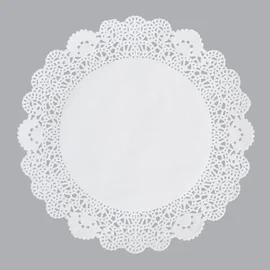 Салфетки бумажные (AVIORA, ажурная круглая, 16 см, белый цвет, 250 шт/упак, 104-054)
