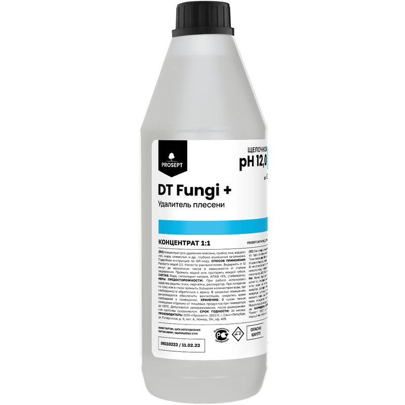 Средство (удалитель плесени с дезинфицирующим эффектом, PROSEPT, DT Fungi+, 1 л, 12 шт/кор, (901DT-1))