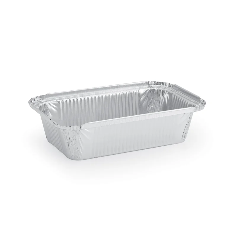 Форма алюминиевая (ГОРНИЦА, прямоуг, L-край, 865мл, верх.вн. р-р 217*113*53 мм, дно 181*77 мм, 50 шт/упак, 12 упак/кор, 402-677)