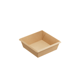 Контейнер (1ЕА, OneClick bottom 550/b, без крышки, крафт, 550 мл, 130/130*110/110*45 мм, 50 шт/упак, 8 упак/кор, OCbot550/b)