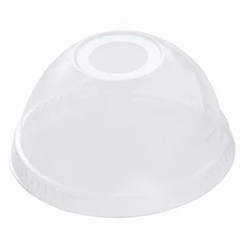 Крышка (Упакс-Юнити, для стаканов ПЭТ Шейкер, прозрачный цвет, D-95 мм, купольная с отверстием, 50 шт/упак, 20 упак/кор)