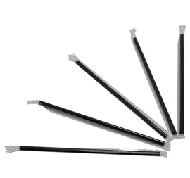 Трубочки (прямые, 8*240 мм, черный цвет, Compliment, 250 шт/упак, 54 упак/кор, в индивидуальной полиэт. упаковке)