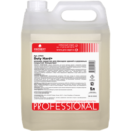 Средство (для мытья фасадов и дорожных покрытий, PROSEPT, Duty Hard +, 5 л, 4 шт/кор, щелочное низкопенное, концентрат, (278-5))
