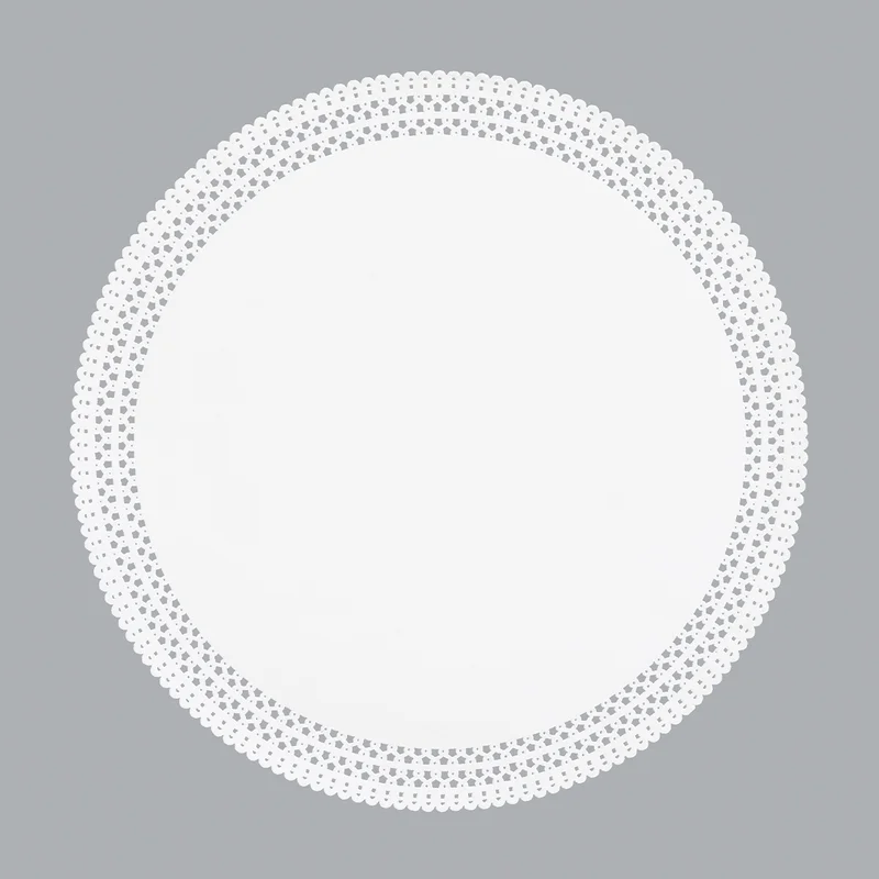Салфетки бумажные (AVIORA, ажурная круглая, 24 см, белый цвет, 250 шт/упак, 104-058)