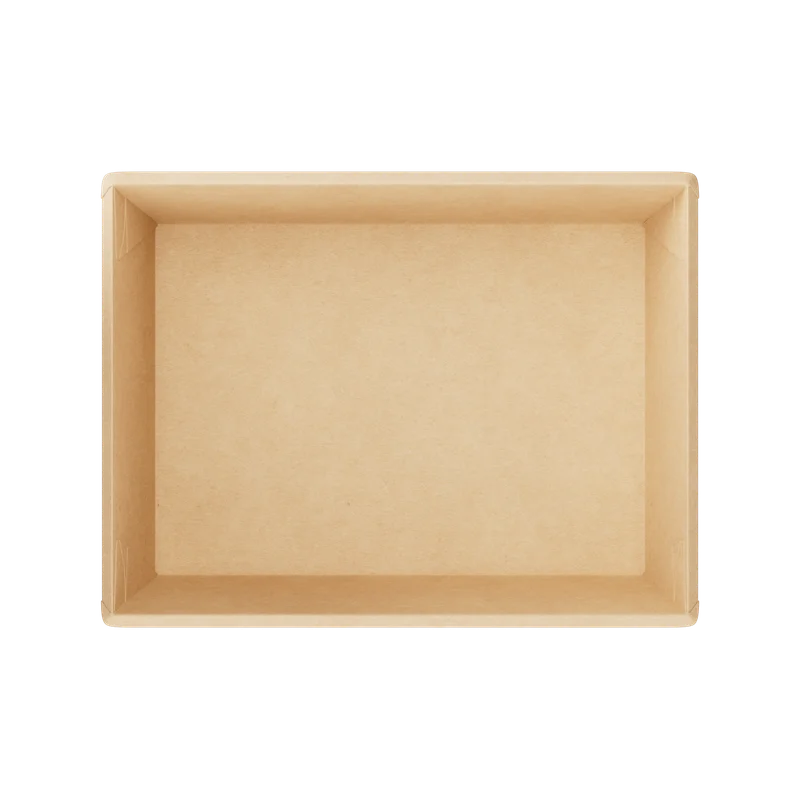 Контейнер (1ЕА, OneClick bottom 1000/b, без крышки, крафт, 1000 мл, 150/200*130/180*55 мм, 50 шт/упак, 6 упак/кор, OCbot1000/b)