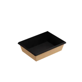 Контейнер (1ЕА, OneClick bottom 500/bBLACK, без крышки, черный цвет, 500 мл, 120/160*100/140*45 мм, 50 шт/упак, 8 упак/кор, OCbot500/bBL)