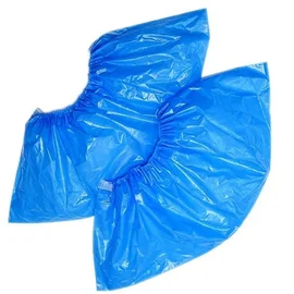 Бахилы одноразовые (полиэт., ЭКСТРА С ДВОЙНОЙ РЕЗИНКОЙ, 30 мкм, 50 пар/упак, 40 упак/кор)