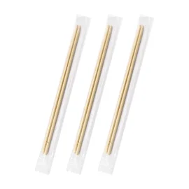 Палочки для суши (круглые, бамбуковые, 23 см, 100 пар/упак, 20 упак/кор, (401-861), пара в индивидуальной ПП упаковке)