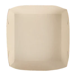 Упаковка (DoEco, TRAY 550, 139/139/40 мм, крафт, 50 шт/упак, 6 упак/кор, с ламинацией)