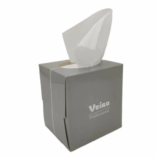 Салфетки бумажные (VEIRO, Professional Premium, косметические, куб, 80 шт/упак, 30 упак/кор, N-303)