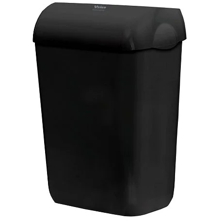 Корзина для мусора (пластик, Veiro Professional MaxBIN, черный цвет, 43 л, с крышкой)